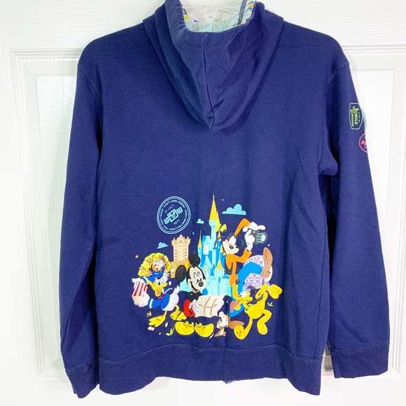 Girl’s Disney Full Zip Hooded Sweatshirt w/Patches - Picture 3 of 14
